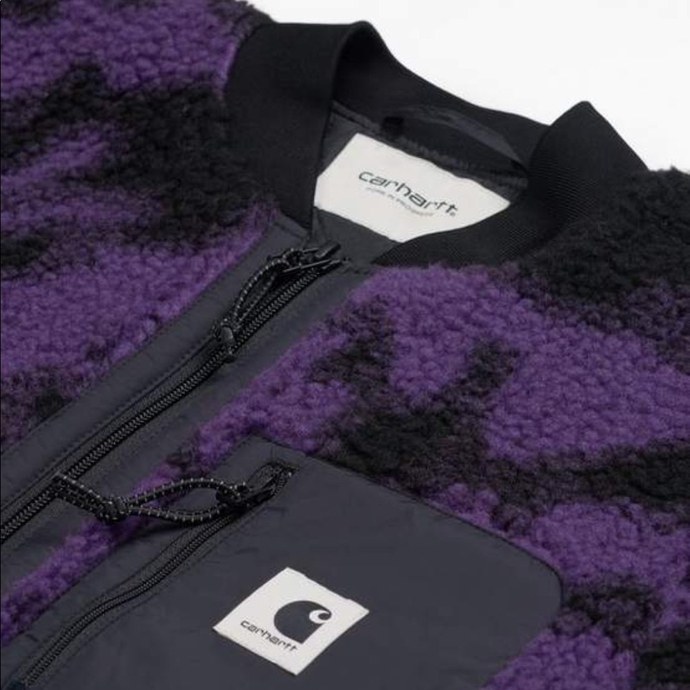 Carhartt WIP Blur Camo Fleece Janet Liner Jacket - Picture 3 of 7